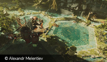 Fishing - Abandoned farm - Red hunter by Alexandr Melentiev
